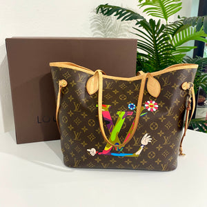 Louis Vuitton Neverfull Limited Edition Murakami for Sale in