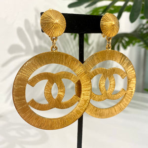 Chanel CC Sunburst Earrings Dina C s Fab and Funky Consignment