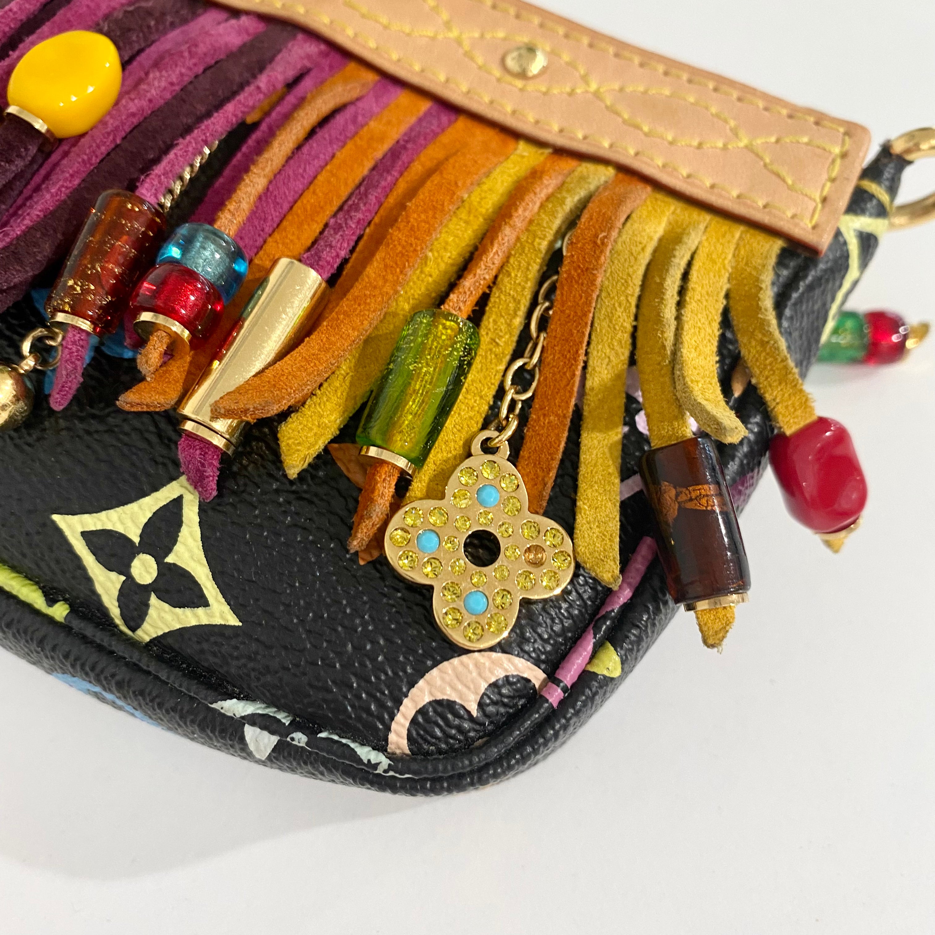 Louis Vuitton Black Multicolore Bucket Bag & Pouch – Dina C's Fab and Funky  Consignment Boutique