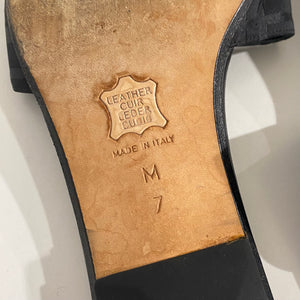 Fendi Vintage Black Zucca Sandals