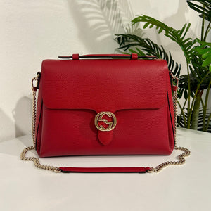 Gucci Red Dollar Handle Bag – Dina C's Fab and Funky Consignment Boutique