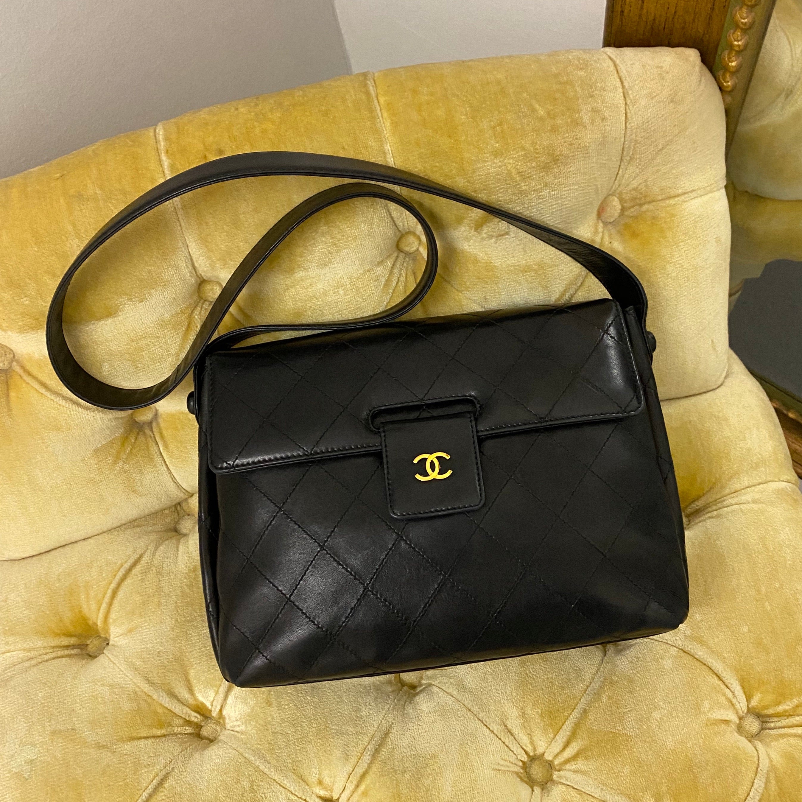 vintage chanel bag with leather strap
