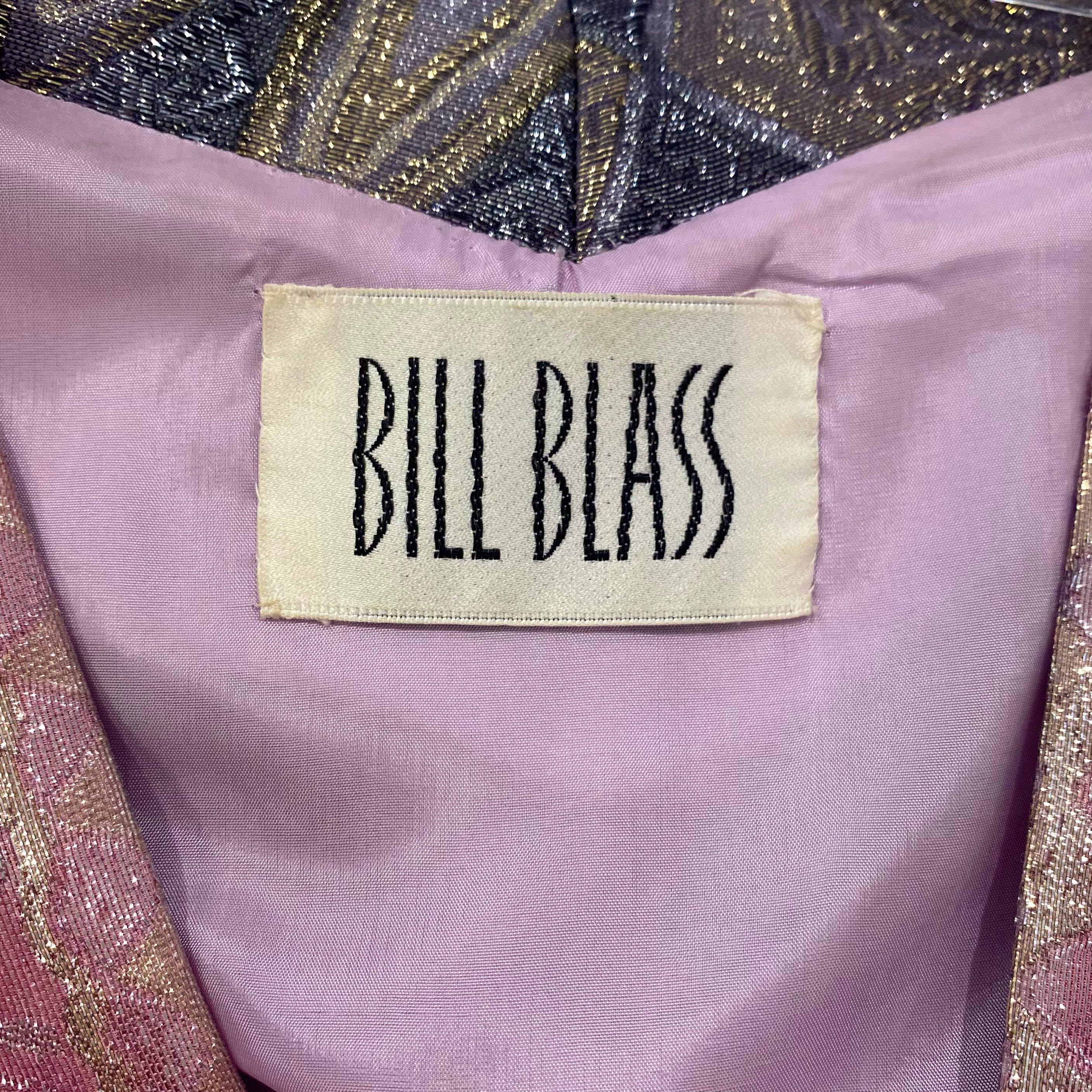 Bill Blass Vintage Metallic Wrap Dress