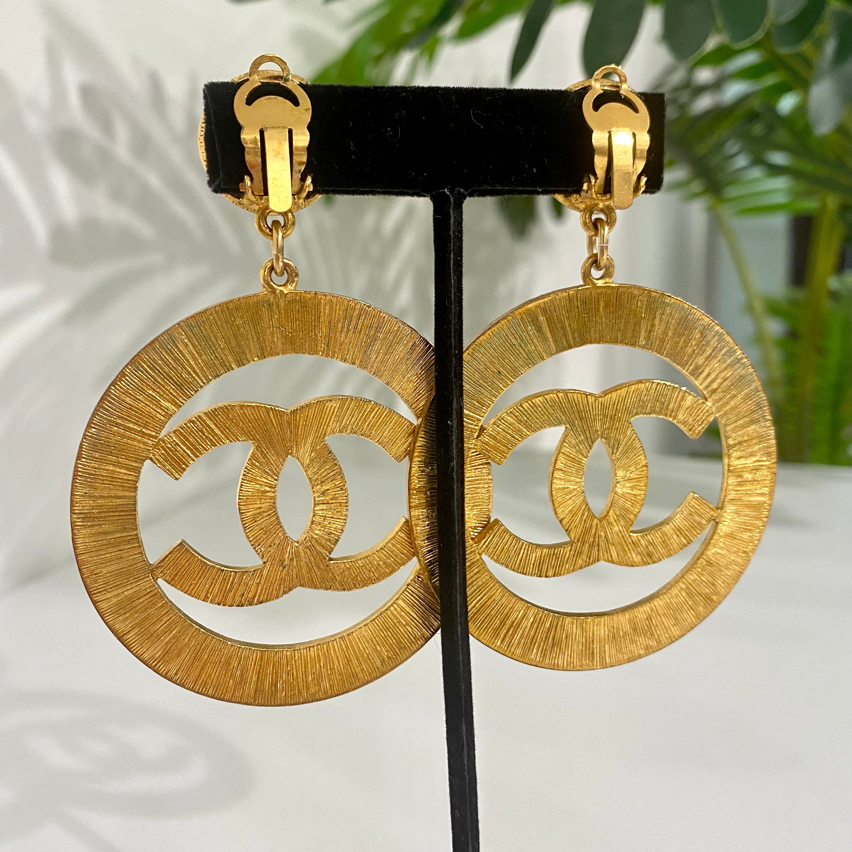 Chanel CC Sunburst Earrings