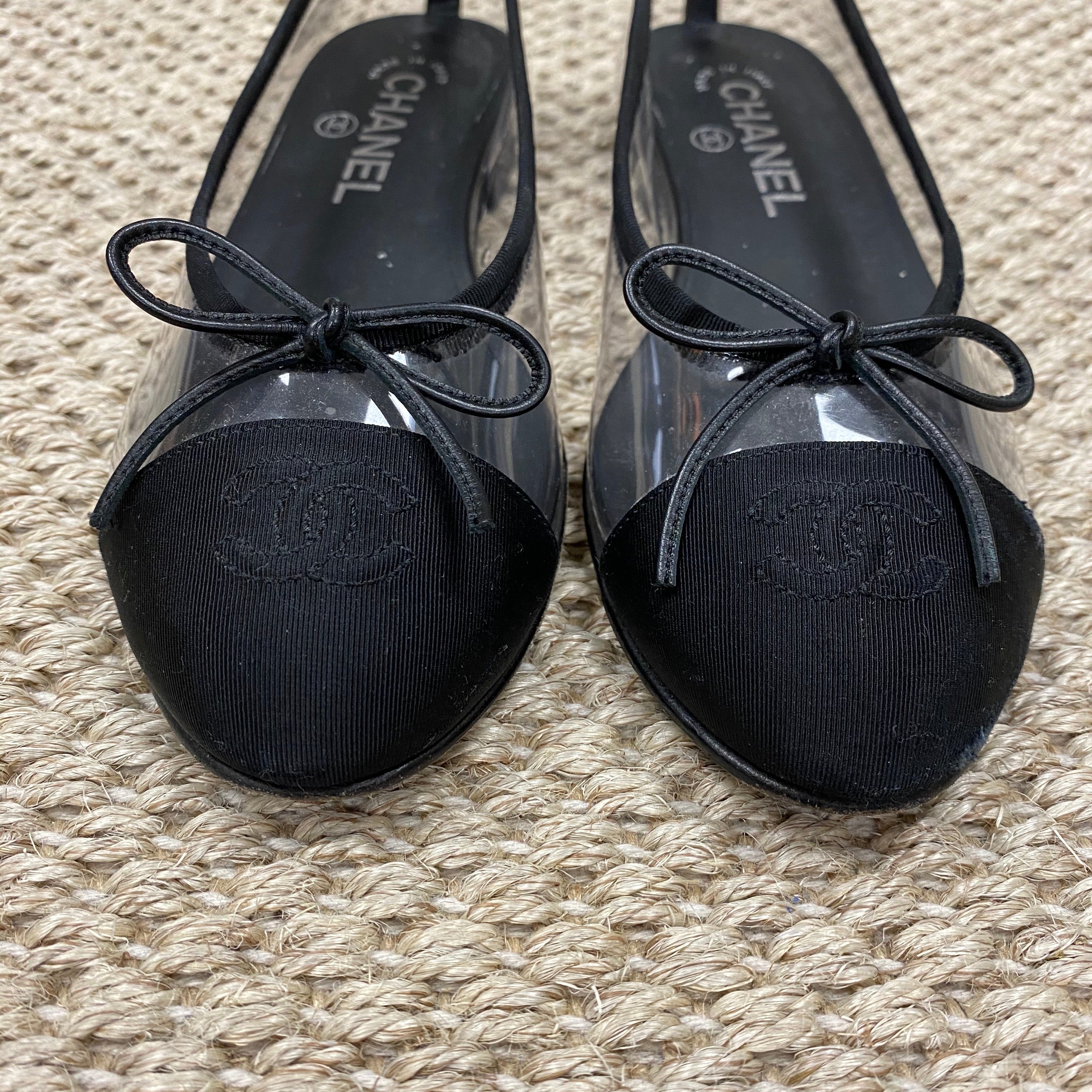 Chanel Clear PVC Ballet Flats – Dina C's Fab and Funky Consignment