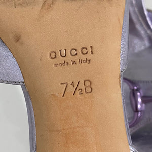 Gucci Metallic Lavender Heels