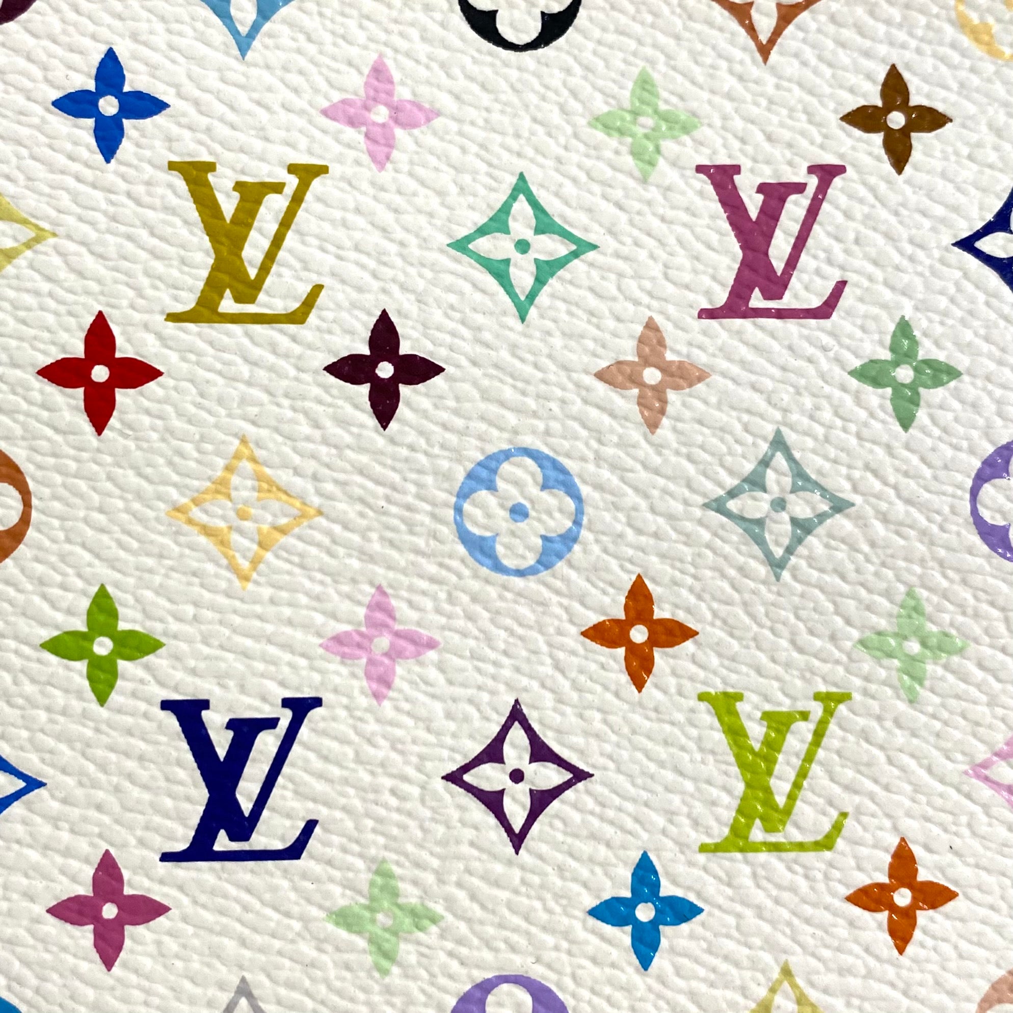 Takashi Murakami x Louis Vuitton White Monogram Multicolore Pochette Clefs  QJA0LS1ZWA001
