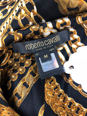 Roberto Cavalli Chain Print Gown and Shawl