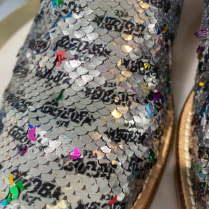 Golden Goose Rainbow Sequin Cowboy Boots