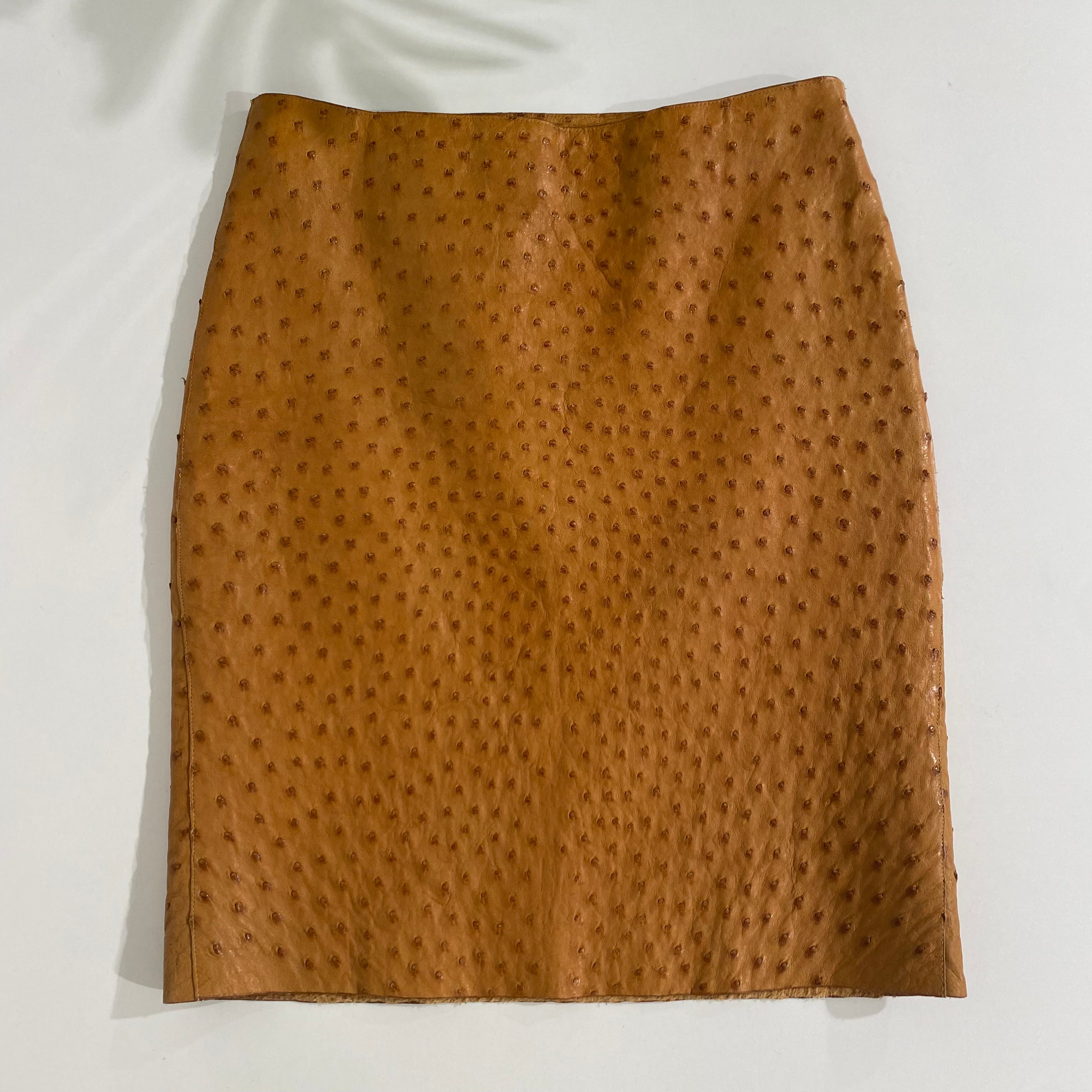 Prada Ostrich Skirt