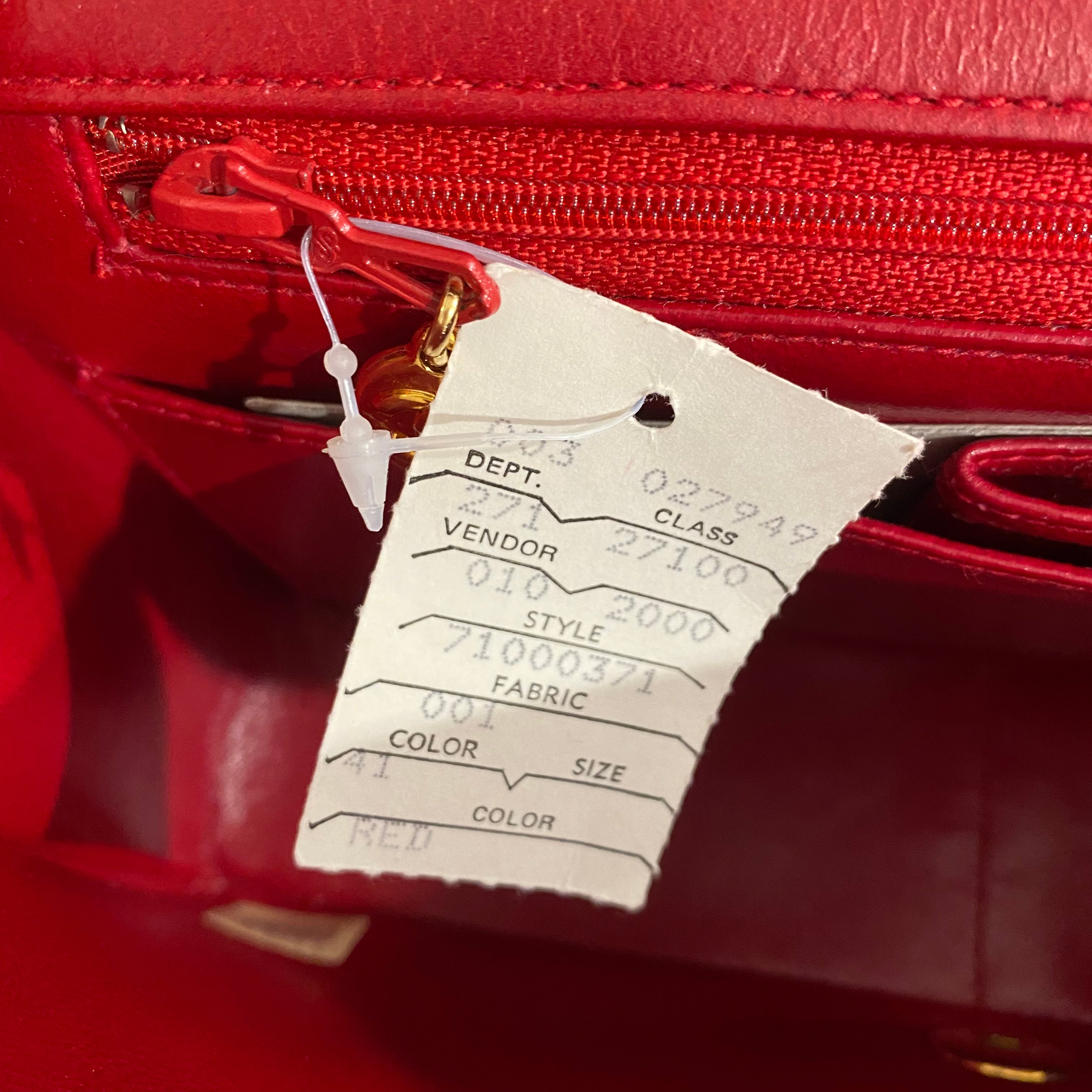 Chanel Vintage Red Single Flap Bag