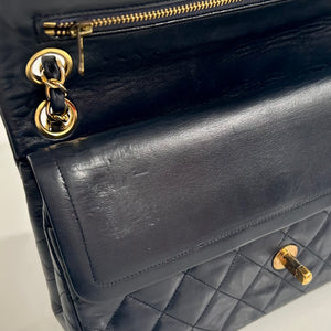 Chanel Vintage Navy Medium Double Flap Bag