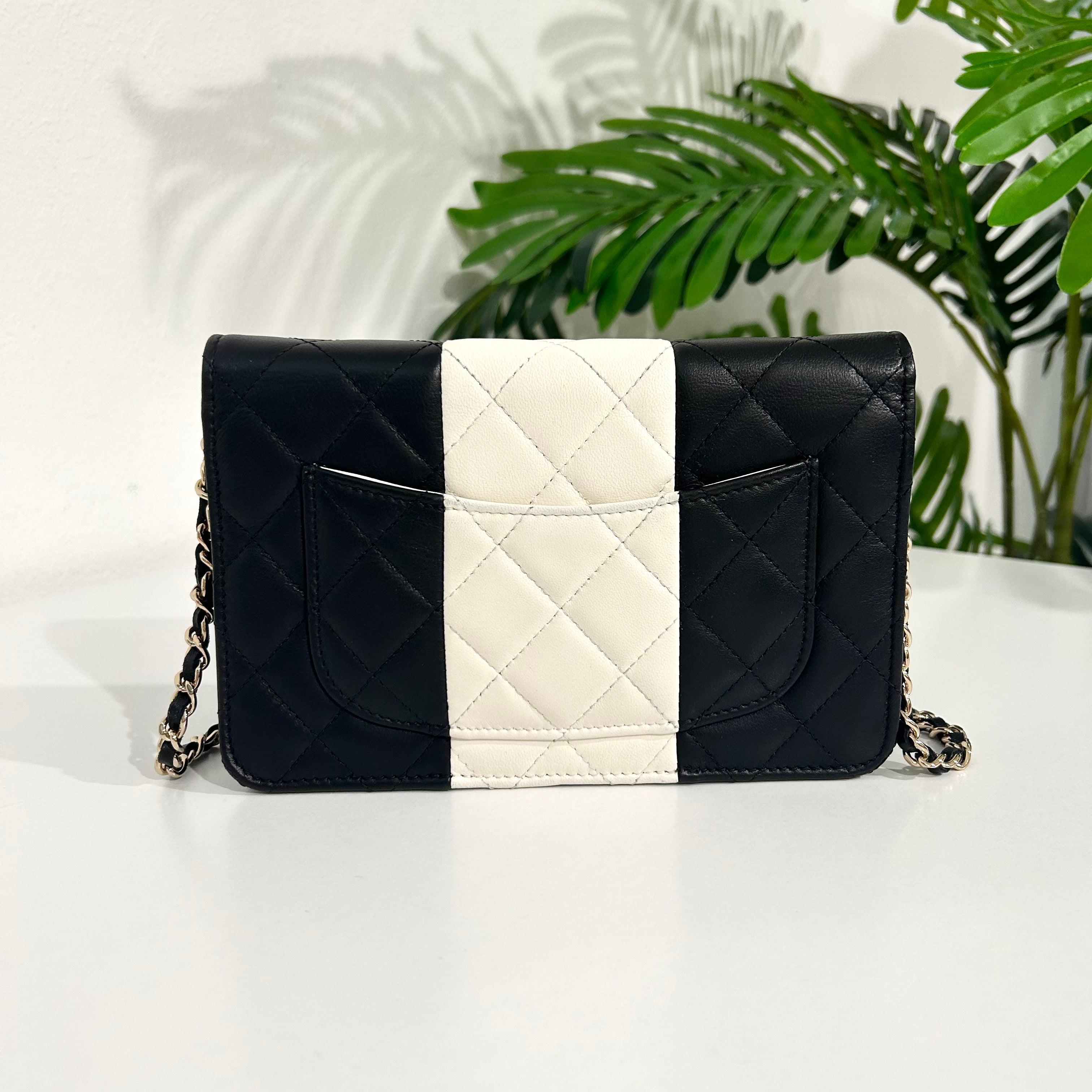 Chanel Black & White Wallet on Chain – Dina C's Fab and Funky