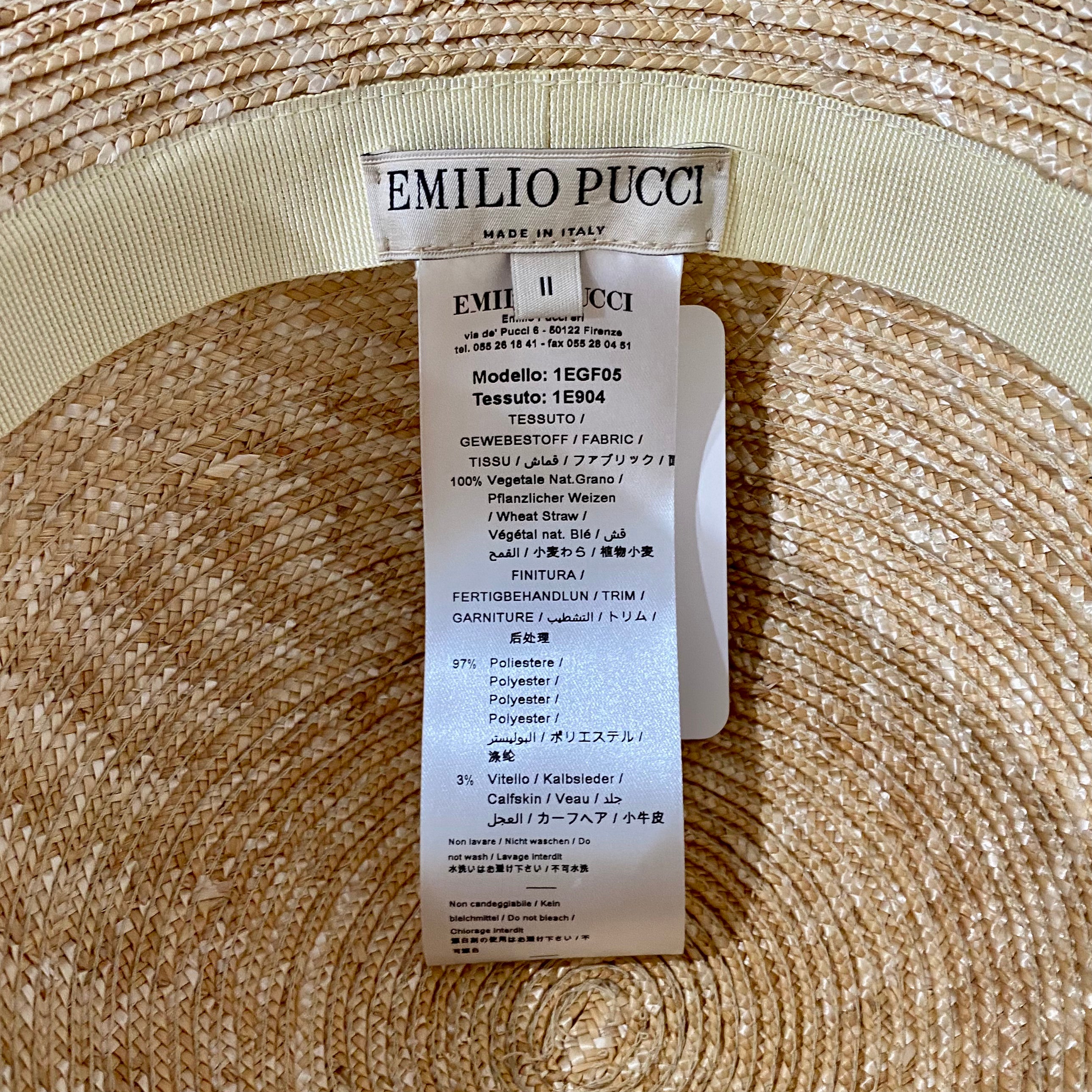 Emilio Pucci Straw Hat