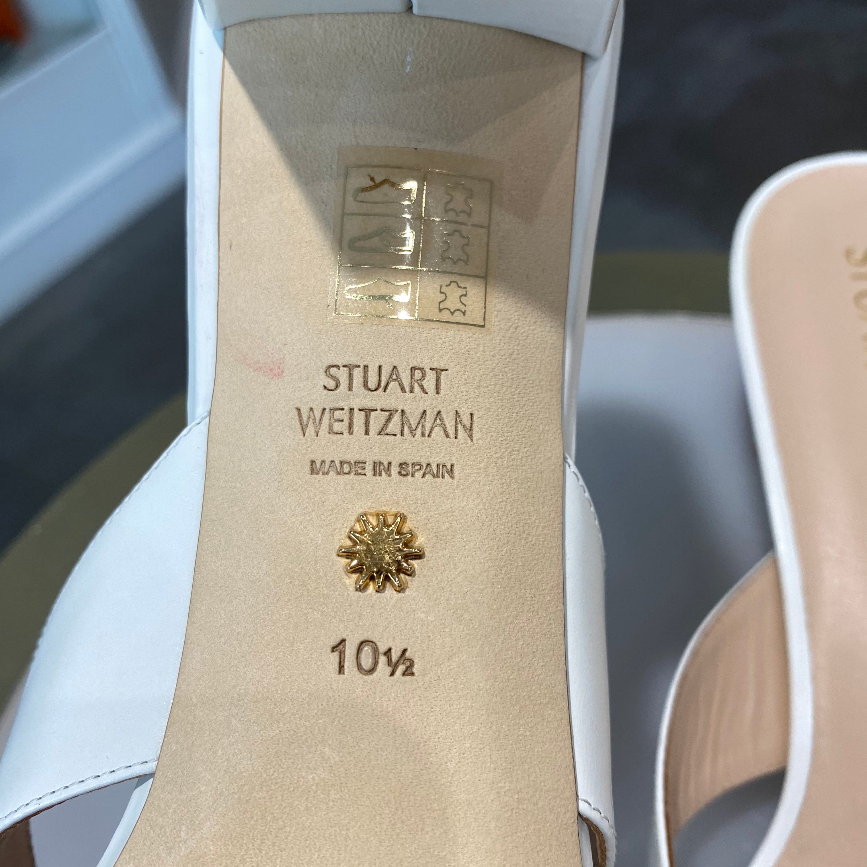 Sale! Stuart Weitzman White Thong Sandals