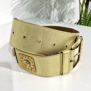 Versace Leather Dog Leash with Studs - Small