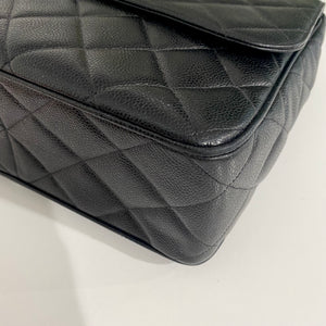 Chanel Vintage Black Quilted Lambskin Large Classic Single Flap
