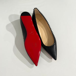 Christian Louboutin Black Spiked Anjalina Flats size 41