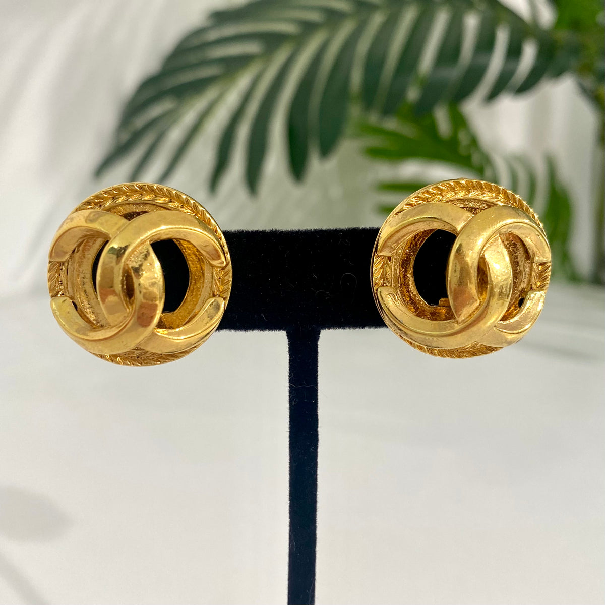 authentic vintage chanel earrings