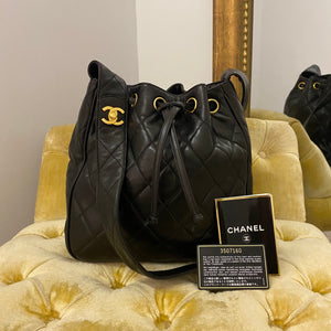 Vintage Chanel Patent Leather Mini Bucket Bag