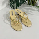 Manolo Blahnik Yellow Floral Sandals