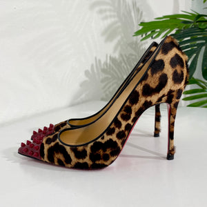 Leopard White Chocolate Platform Shoe with Red Bottom