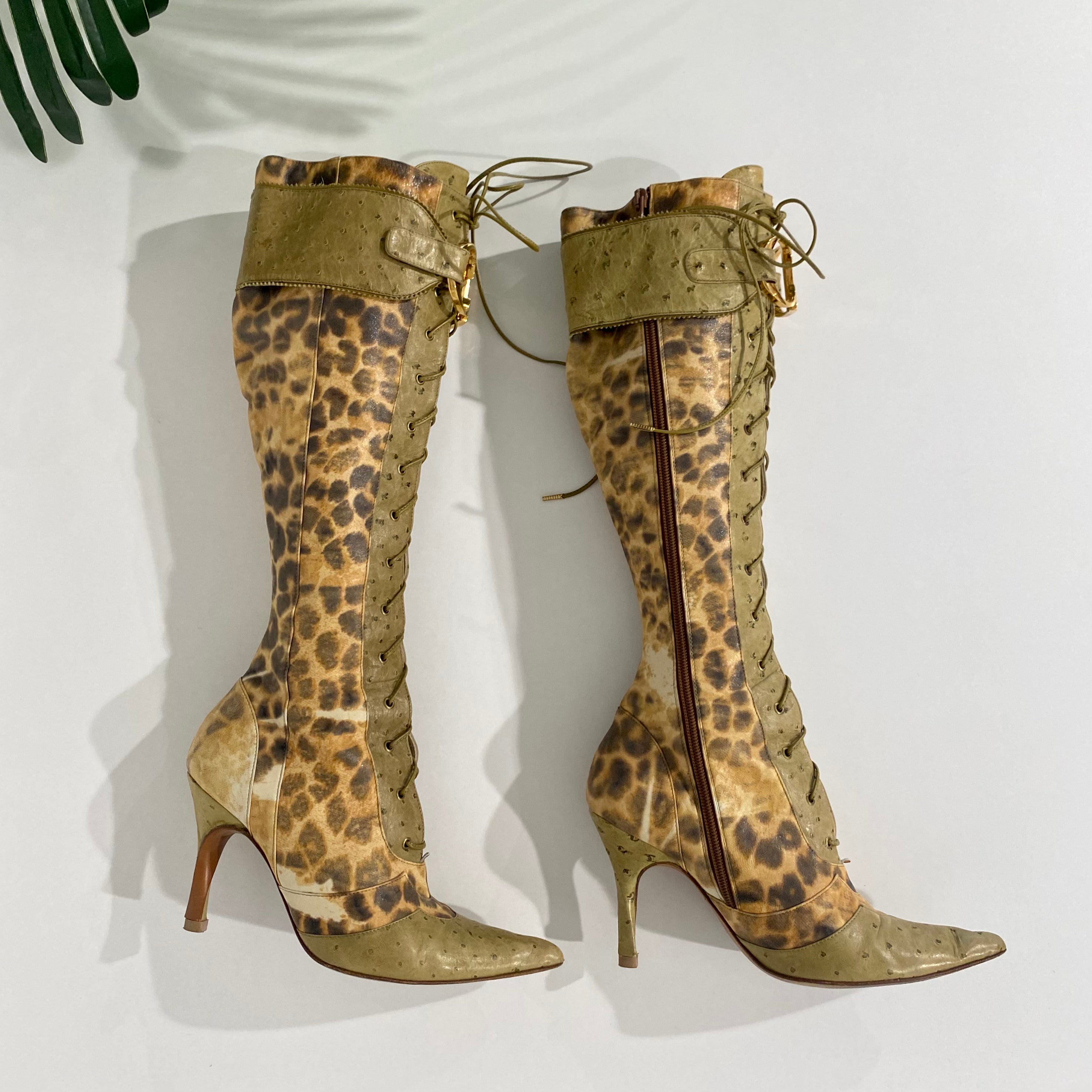 Dior Leopard Ostrich Boots – Dina C's Fab and Funky Consignment Boutique