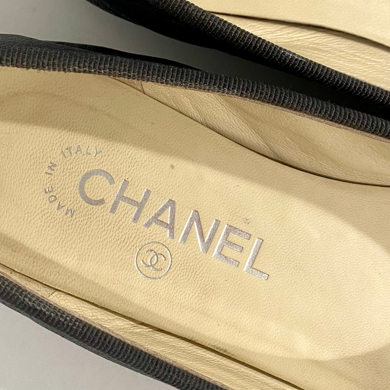 Chanel Grey Ballet Flats