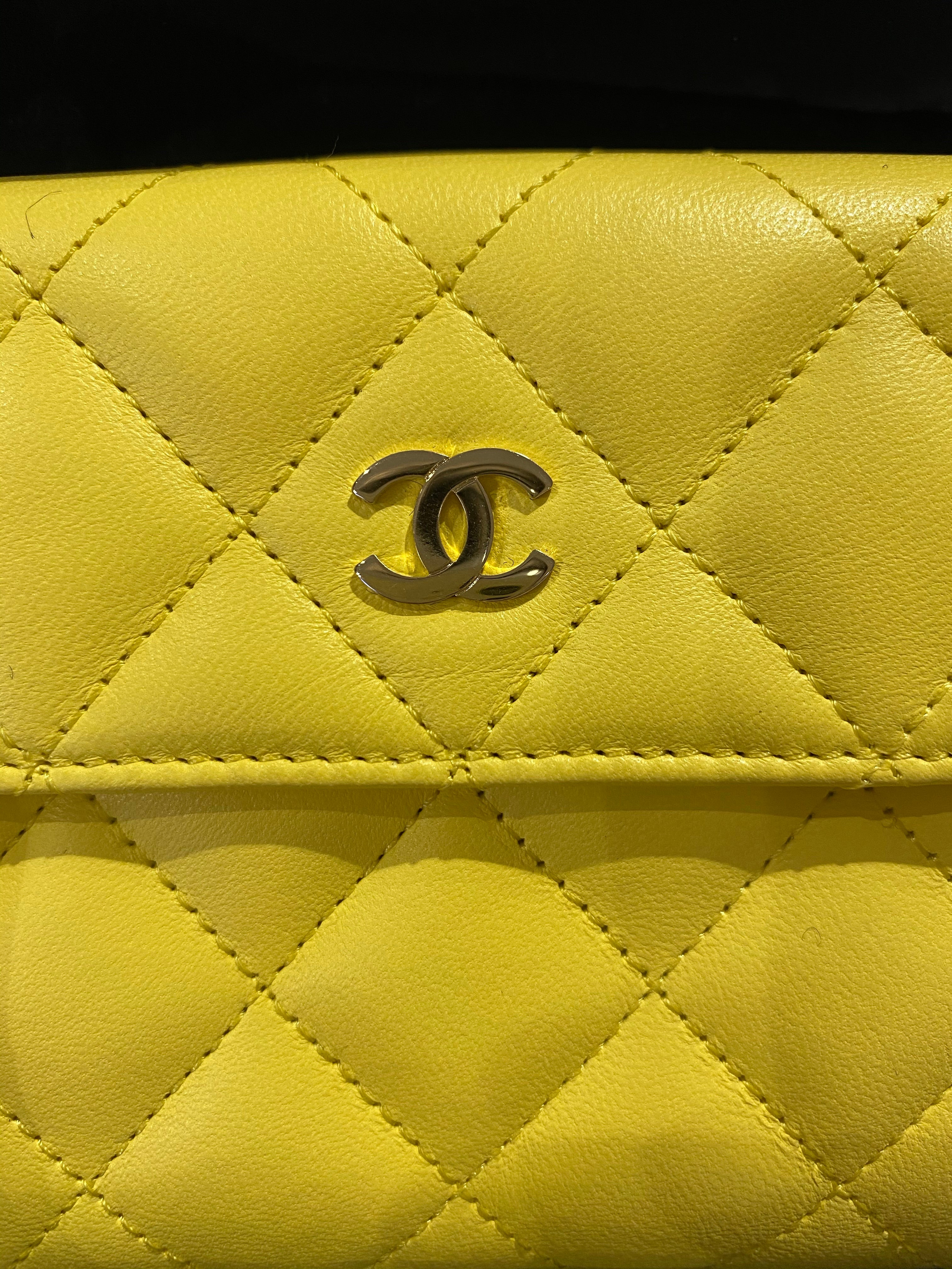 New Chanel yellow wallet