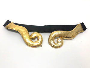 Yves Saint Laurent Vintage Gold Swirl Belt