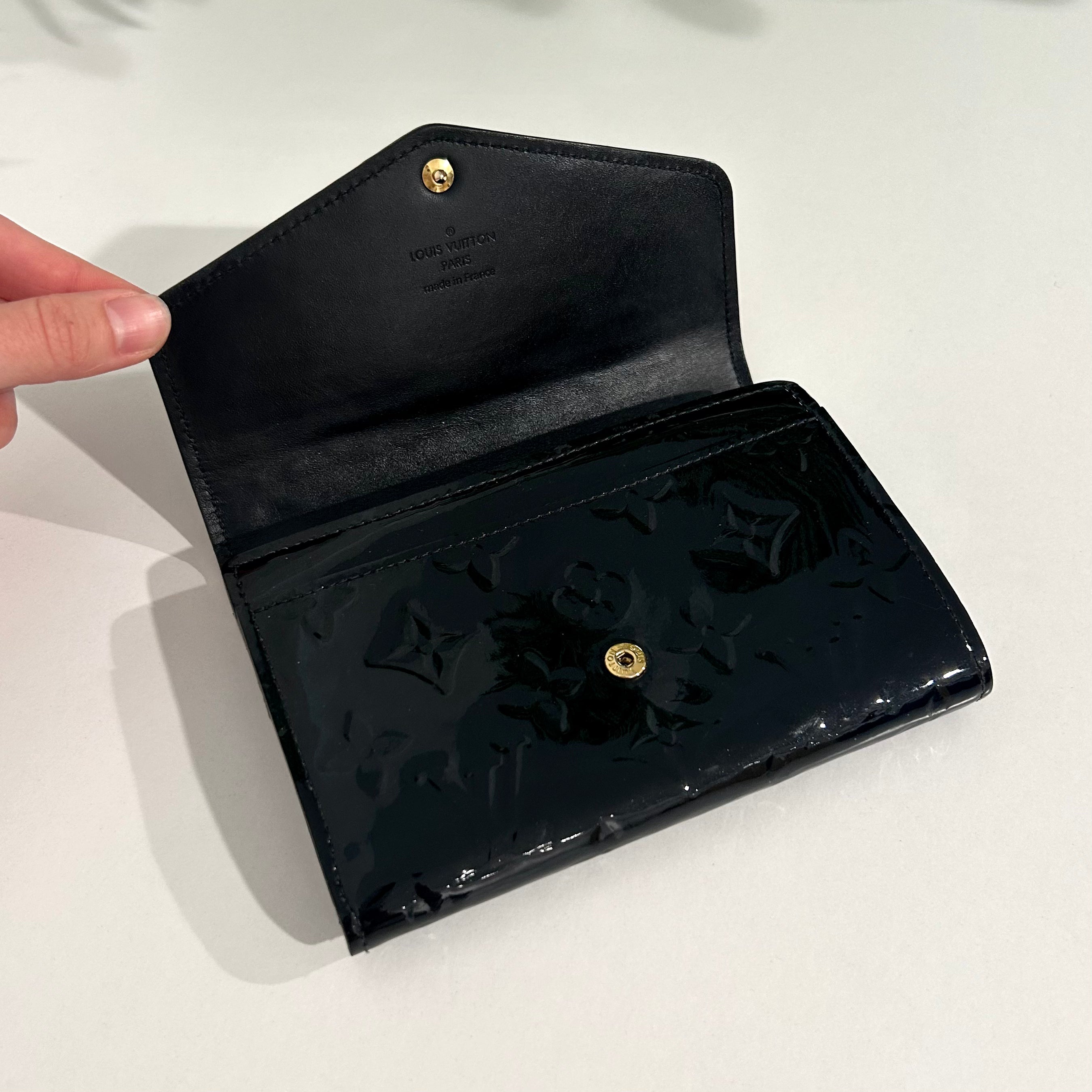 Louis Vuitton Black Vernis Wallet