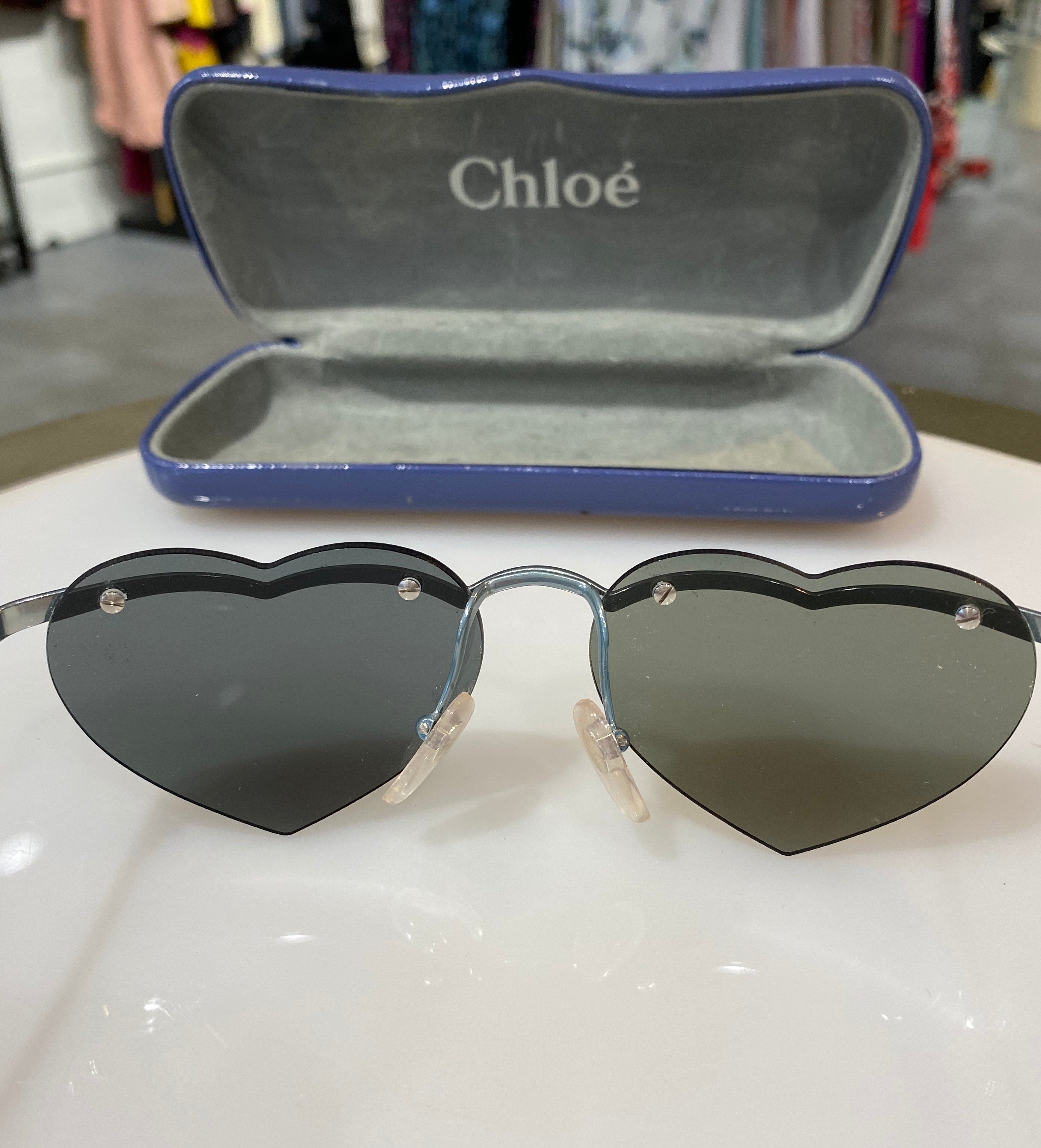 Chloe Silver Heart Sunglasses