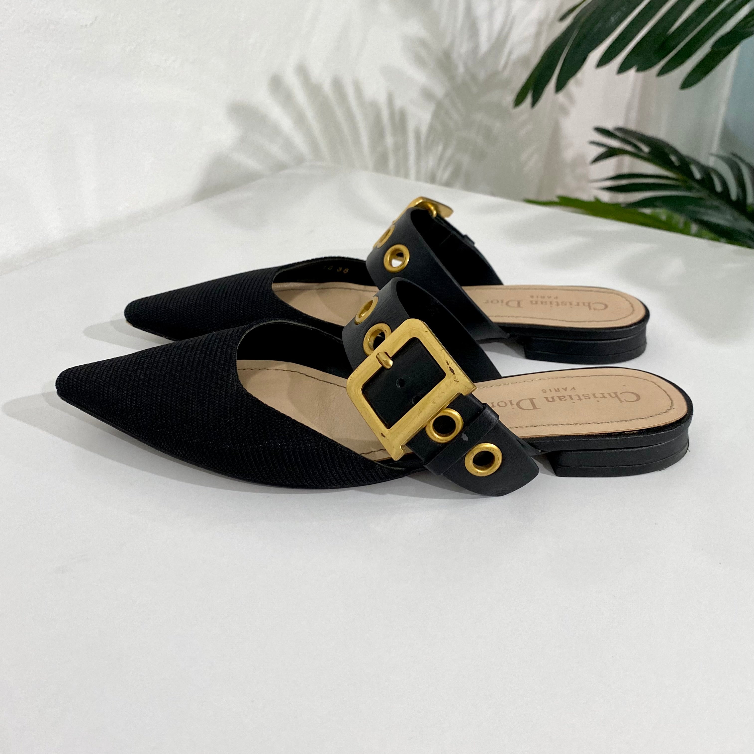 Christian Dior Open Toe Flats Size 40 It (10 Us) – KMK Luxury Consignment