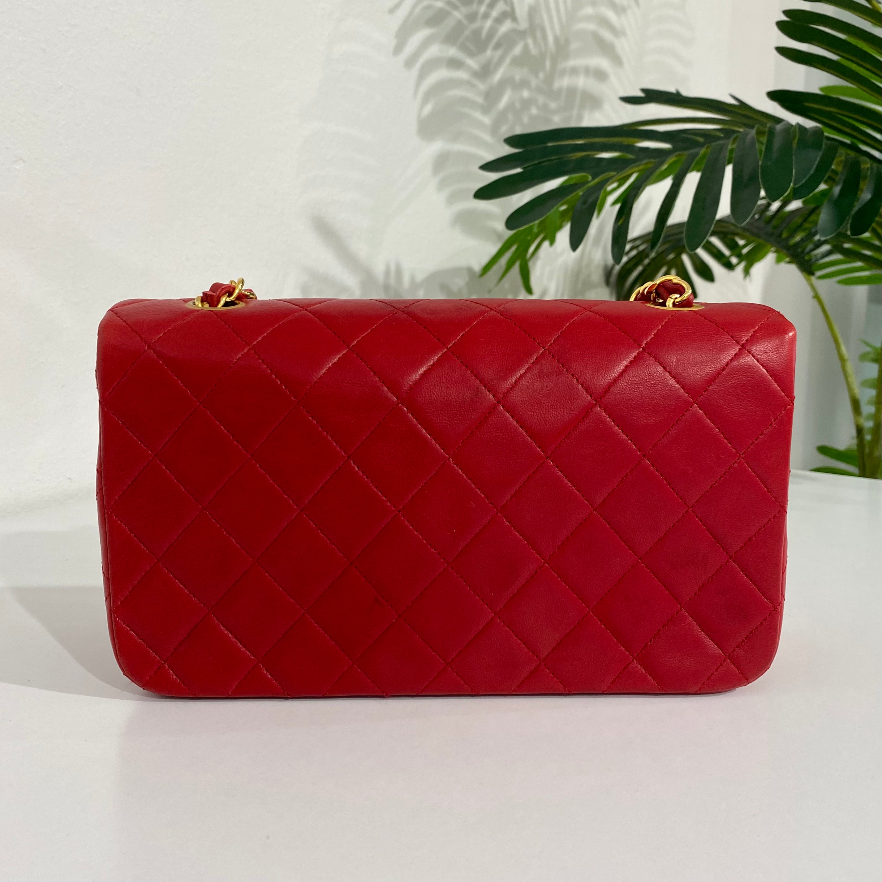 Vintage Chanel Red Maxi Classic Single Flap Bag - ASL2413