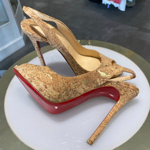 Christian Louboutin Cork & Gold No Prive 120