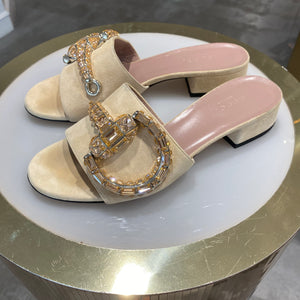 Gucci Crystal Maxime Slide Sandals