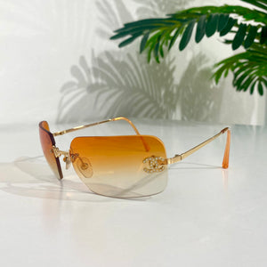Orange chanel deals sunglasses