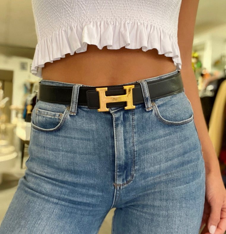 Hermes Constance H Reversible Belt