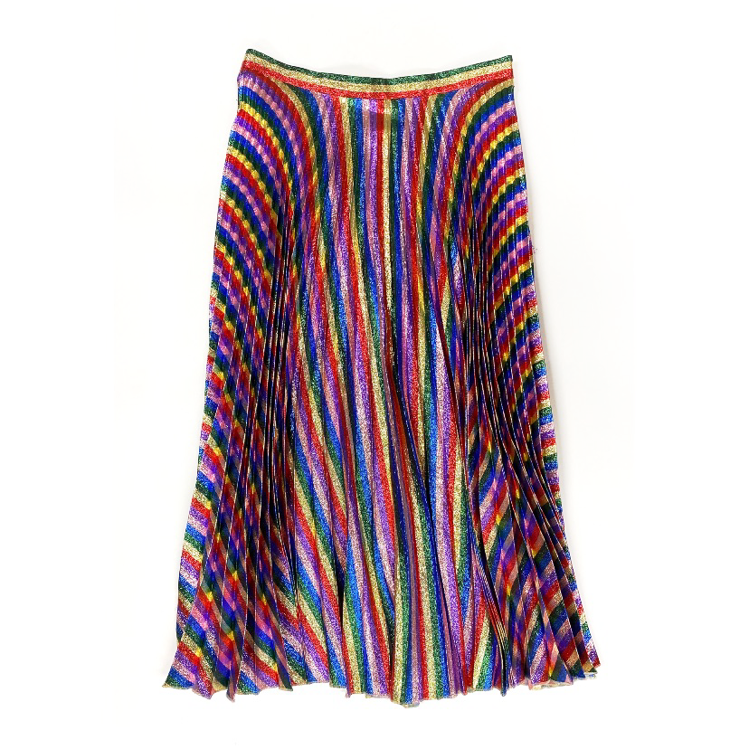 Gucci Iridescent Pleated Midi Skirt