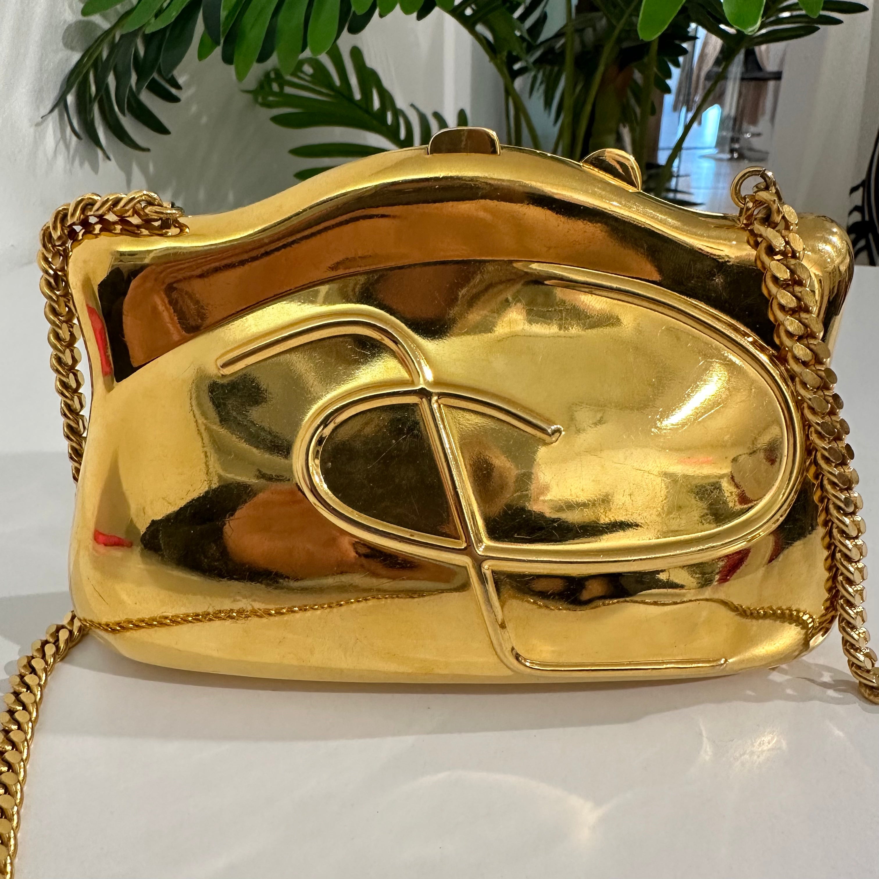 Vintage Gold Metal Clutch