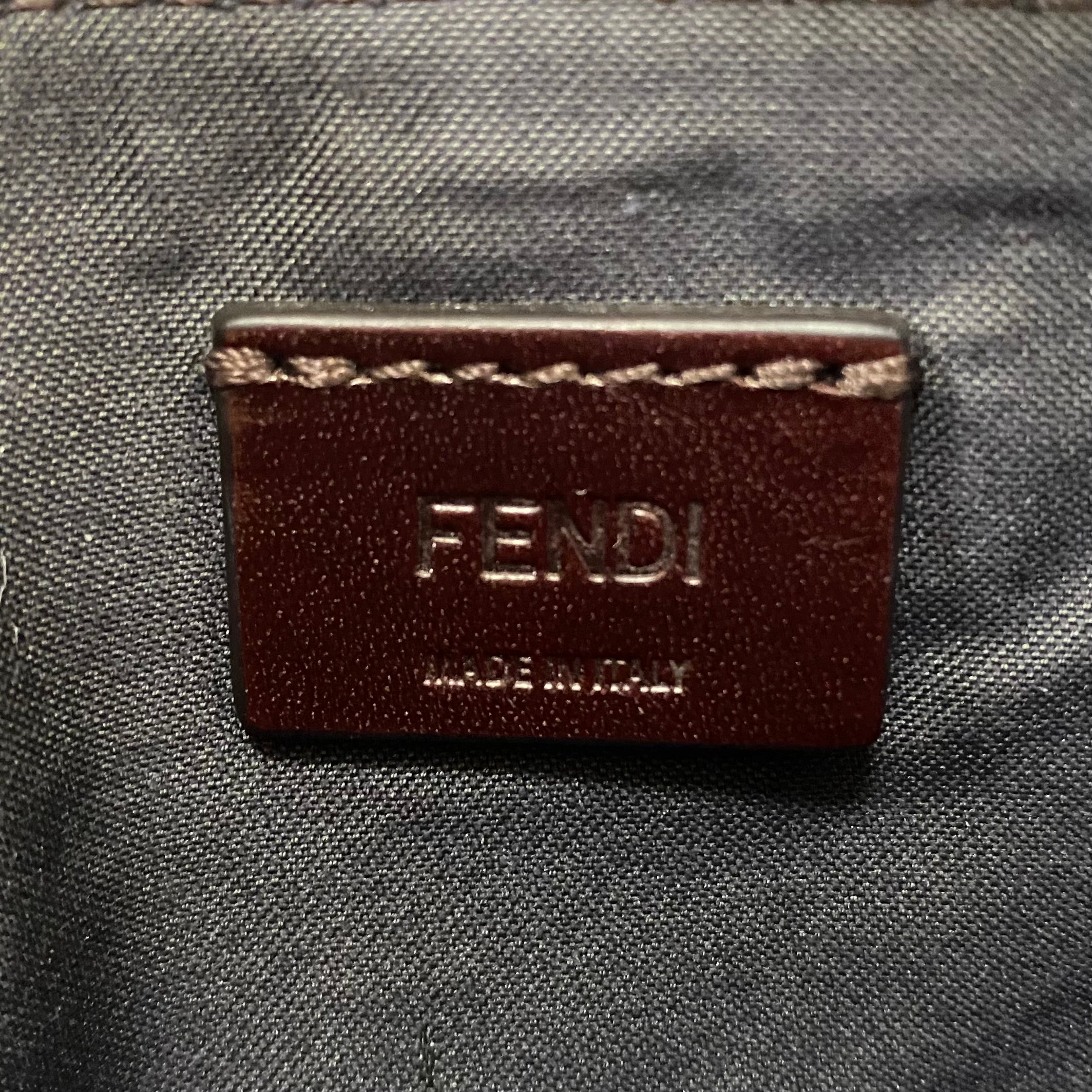 Fendi Python and Leather Triplette Pouch