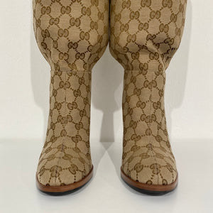 Gucci Monogram Over the Knee Boots – Dina C's Fab and Funky