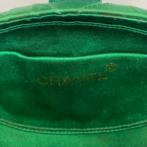 Chanel Vintage Green Evening Clutch