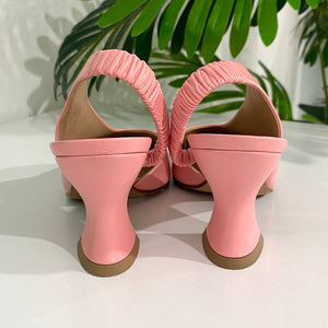 Bottega Veneta Pink Almond Slingback Heels