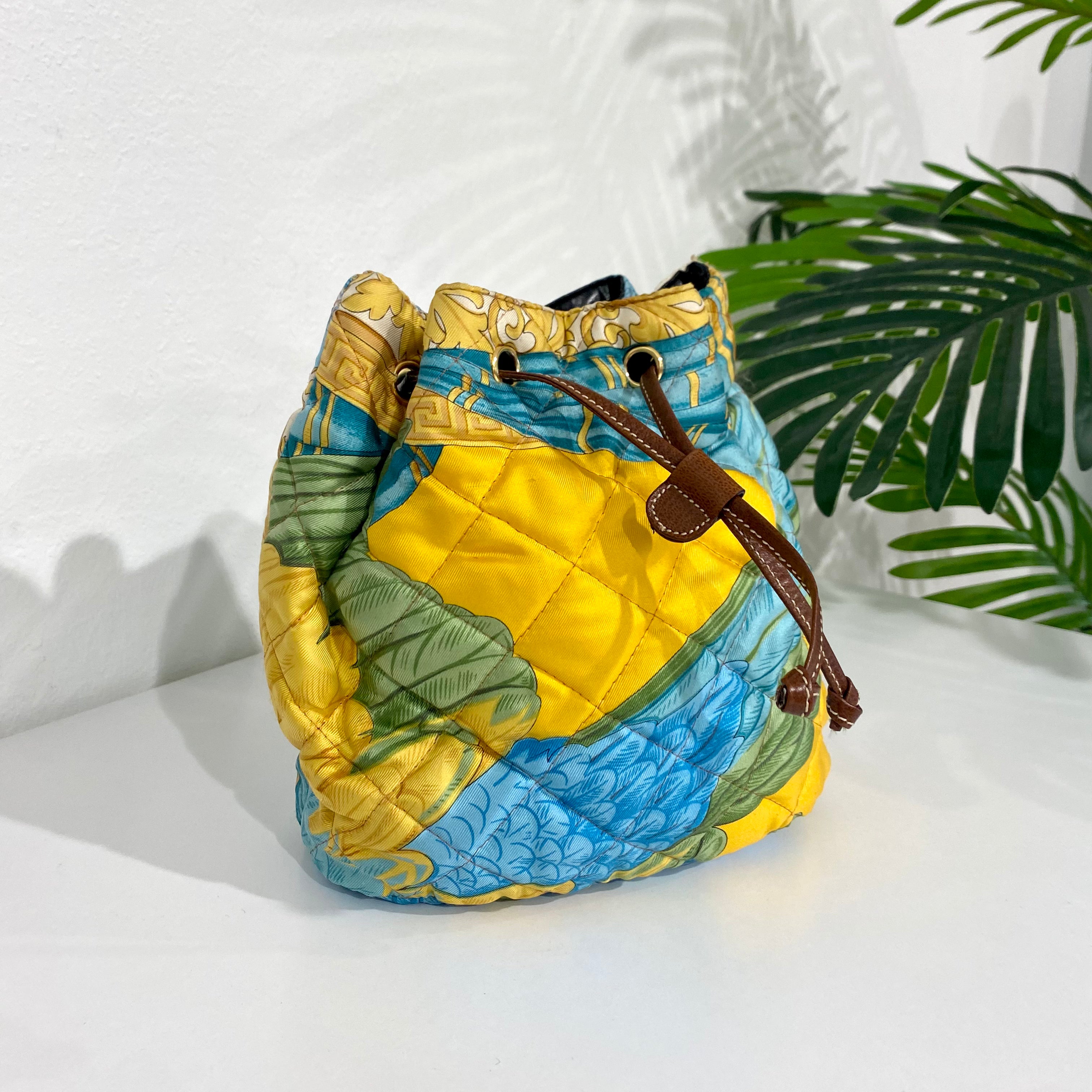 Ferragamo Rainbow Stripe Solaria Bucket Bag - Ann's Fabulous Closeouts