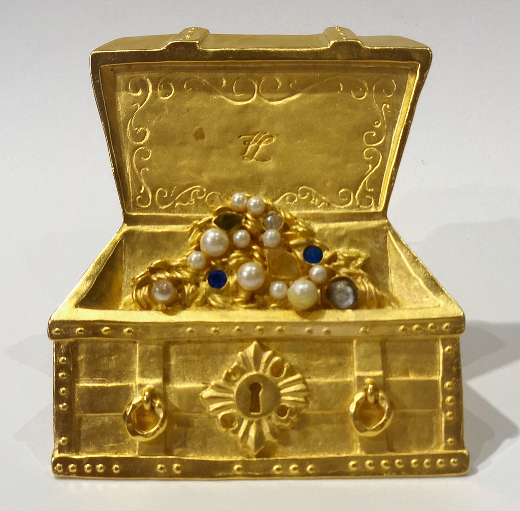 Karl Lagerfeld treasure chest brooch