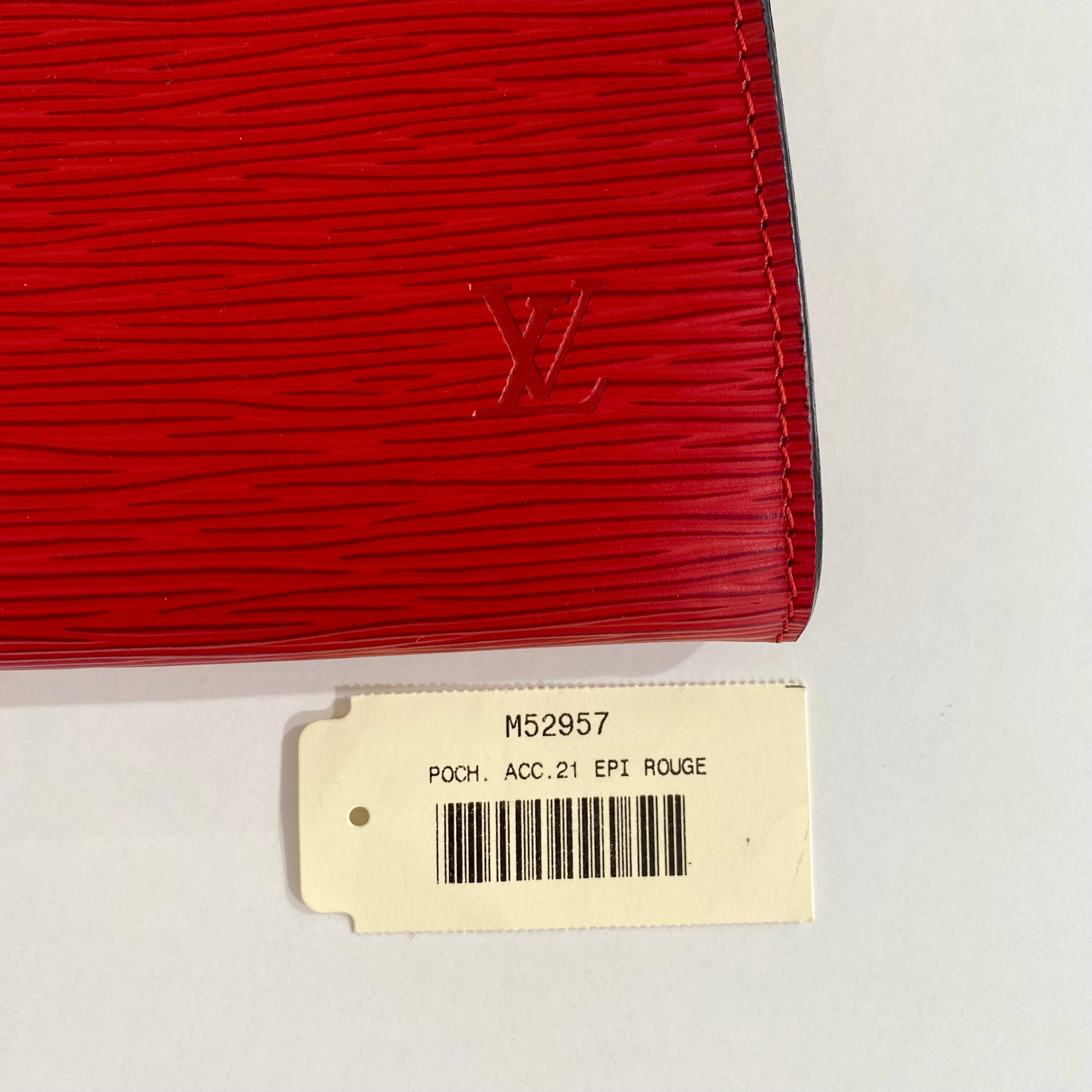 Louis Vuitton Red Epi Pochette Accessories 21