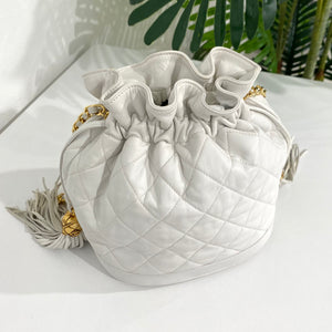 Chanel Vintage Round Tassel Crossbody Bag Quilted Sat… - Gem