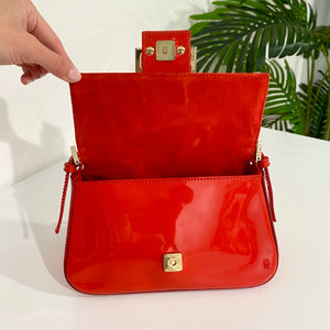 Fendi Red Patent Mini Mama Bag