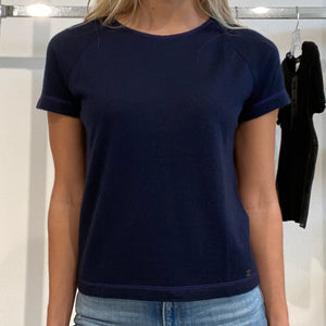 Chanel Navy Knit Top